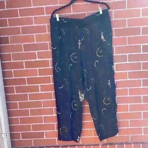 Tucker, New York  navy blue silk Julia  pant size extra large